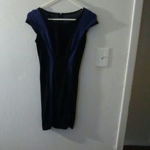 Black and blue dress
